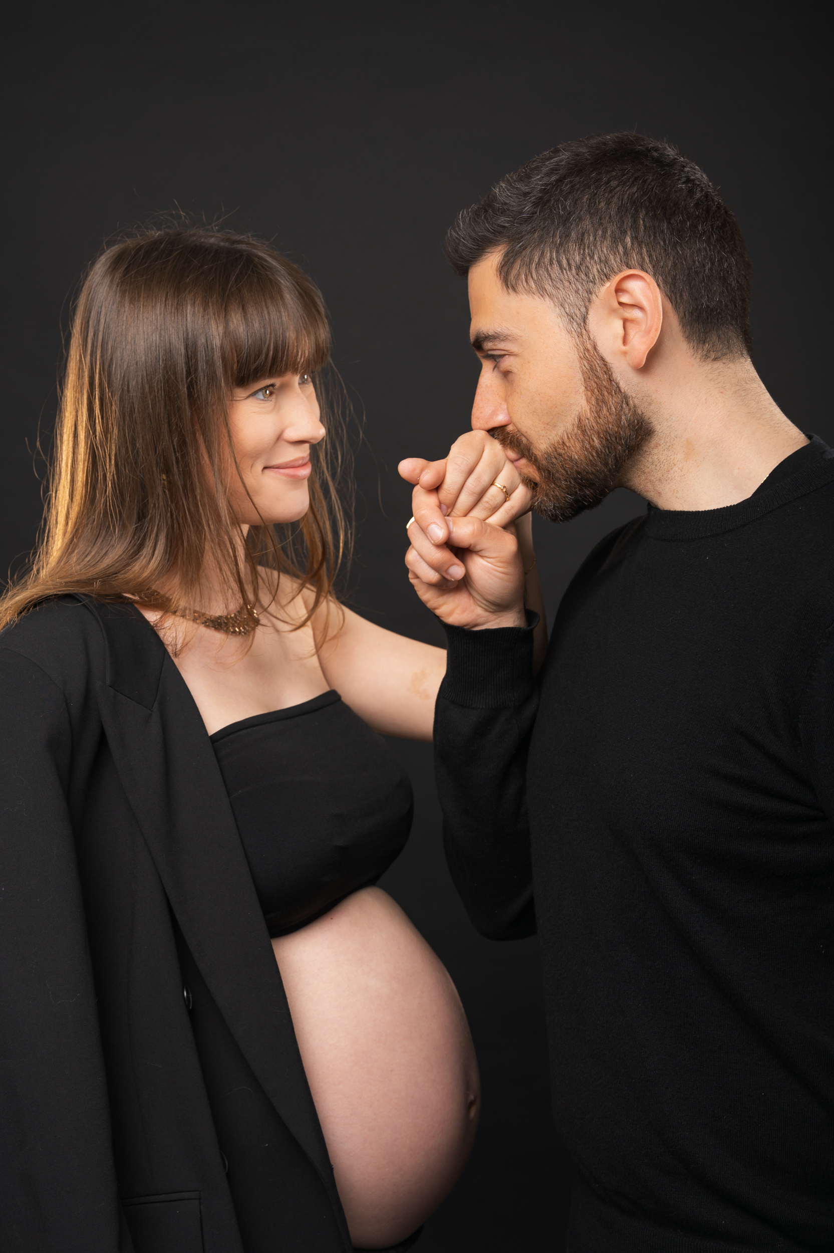 All Black maternity detail